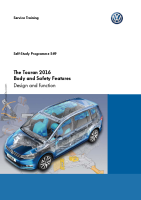 VW - SSP 549 The Touran 2016 Body and Safety Features 